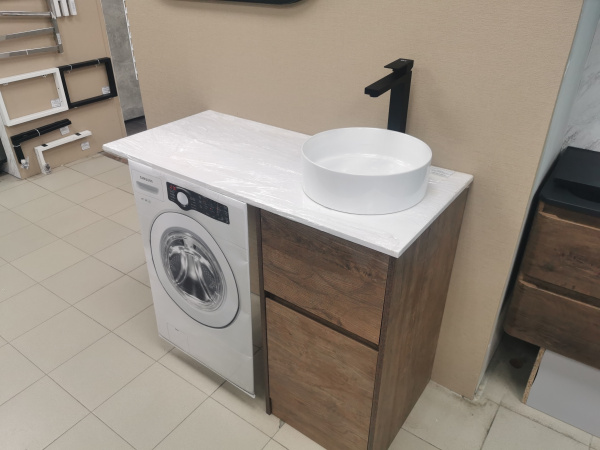 Столешница 110*50(55) бежевая отверстие справа