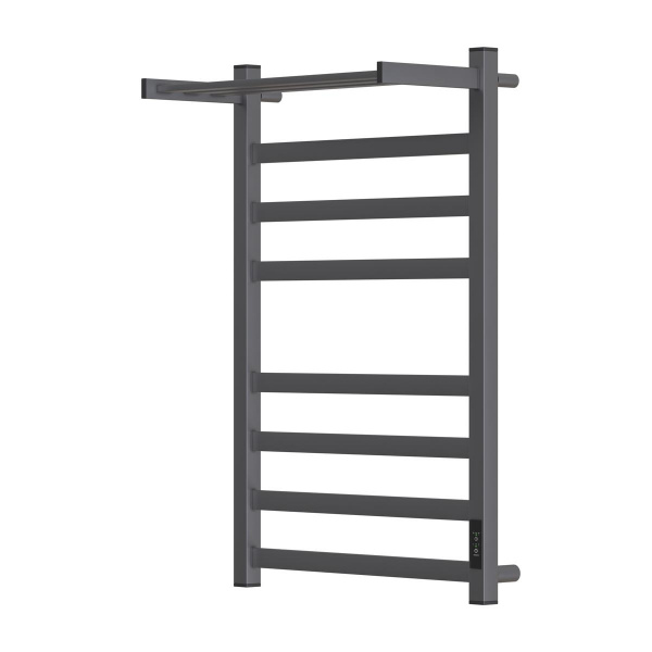 Полотенцесушитель В80*Ш50 электрический лесенка с полкой графит PN83858PGR