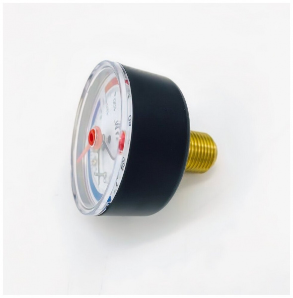 Термо-манометр 0-6/10 бар 0-120С D80 аксиальный