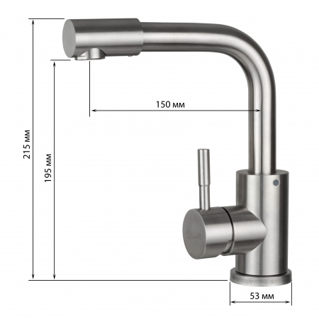 Смеситель раковины сатин Latora Lux  1496LL
