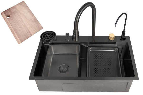 Мойка 680 профессиональная графит 3 мм смеситель в подарок