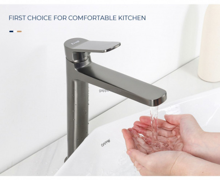 Смеситель раковины оружейная сталь Frap 1062-29F