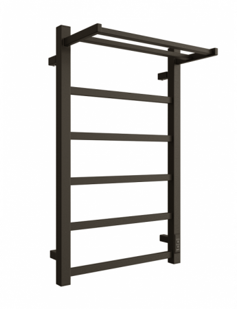 Полотенцесушитель В100*Ш50 электрический лесенка черный матовый  Fj plaza neo