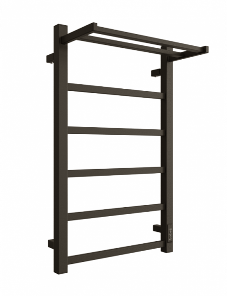 Полотенцесушитель В80*Ш50 электрический лесенка черный матовый