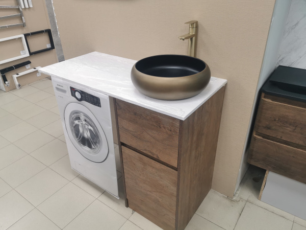 Столешница 110*50(55) бежевая отверстие справа