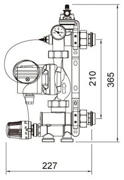 Насосно-смесительный узел Tim 1" JH-1036