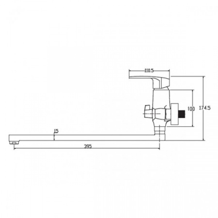 Смеситель ванны хром Kaiser  68055