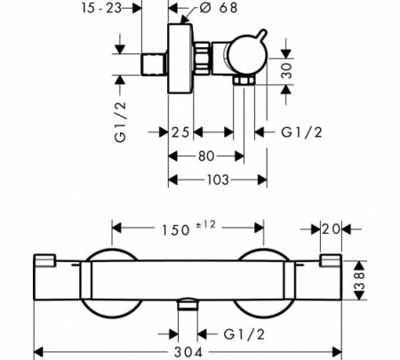 Смеситель душа хром Нansgrohe 13116000
