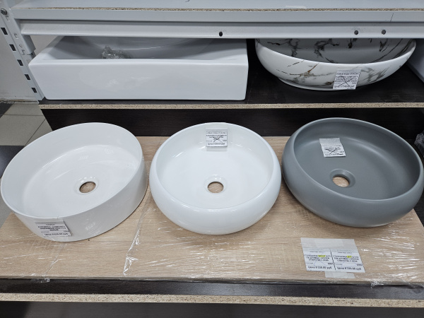 Столешница 110*50(55) под мрамор отверстие слева