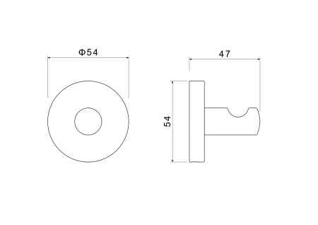Крючок одинарный матовое золото Aquatek AQ4201BG