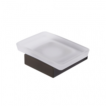 Мыльница стеклянная Cezares сатин оружейная сталь SLIDER-SODS-GM 