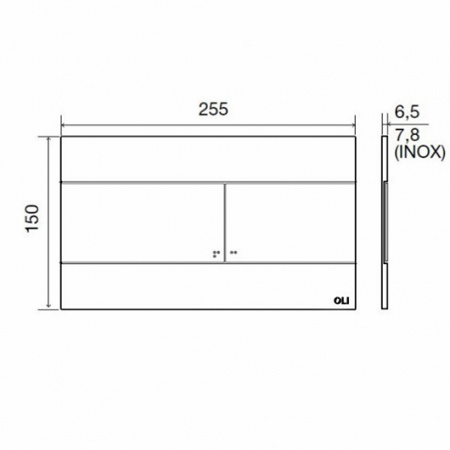 Кнопка смыва Oli Slim золото Португалия