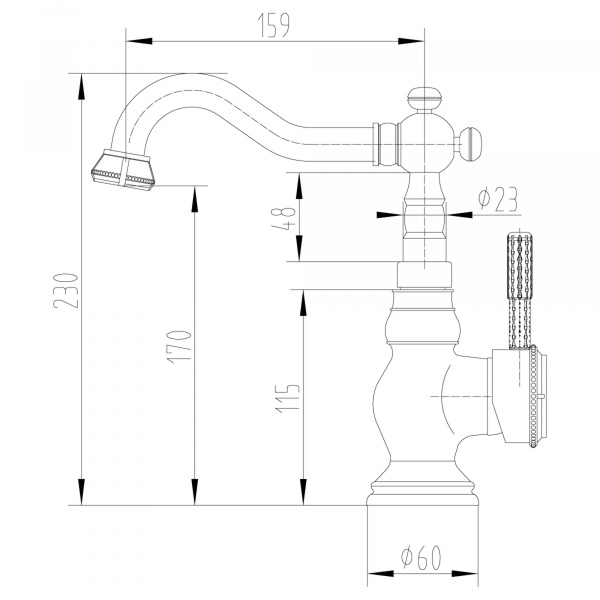 Смеситель кухни бронза Lemark LМ6645B 
