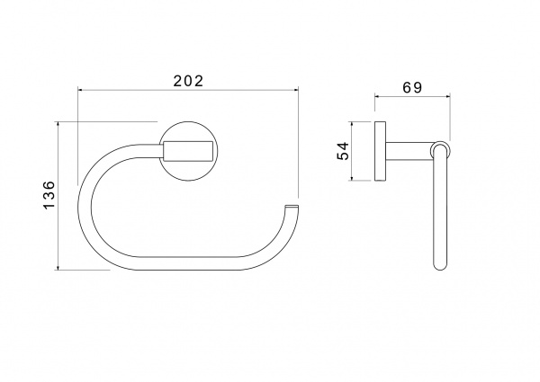 Полотенцедержатель овальный матовое золото Aquatek AQ4221BG