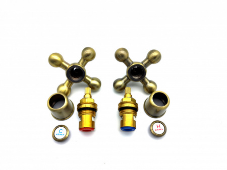 Набор ПАРА маховики с кранбуксами бронза