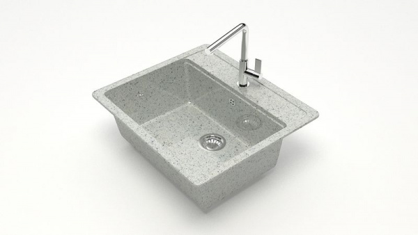 Мойка 570 кварц светло серый 