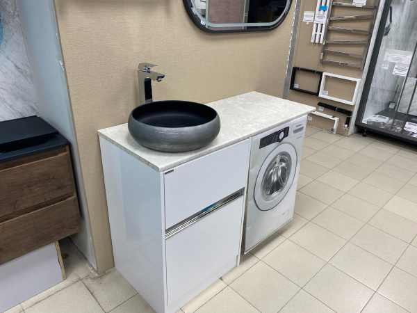 Столешница 110*50(55) бежевая отверстие слева