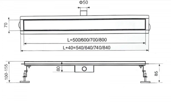 Трап-лоток 70*400 D40/50 решетка оружейная сталь
