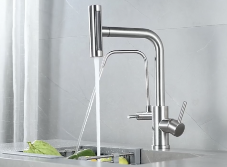 Смеситель кухни с фильтром сатин Hammer SH091 INOX