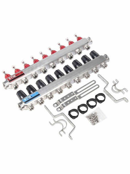 Коллекторная группа Tim 8 выходов с расходомерами