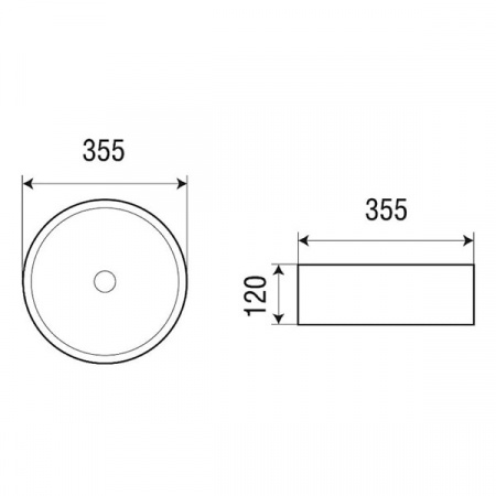 Раковина 355 Azario накладная мрамор