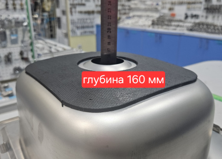 Мойка накладная 600х500 чаша слева 0,8 мм