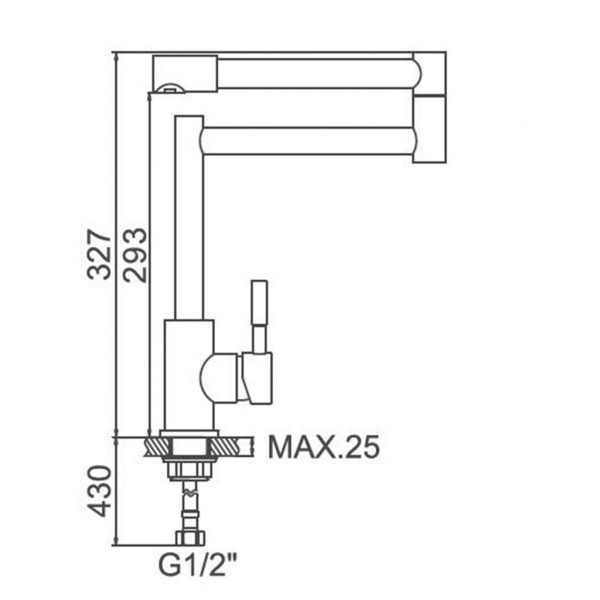 Смеситель кухни сатин Ledeme L74005
