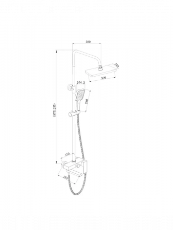 Душевой гарнитур хром Osgard  62050