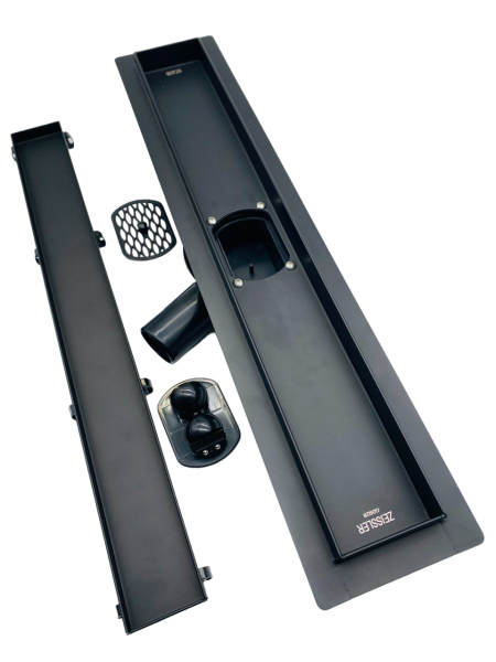 Трап-лоток 70*600 D40/50 черный матовый