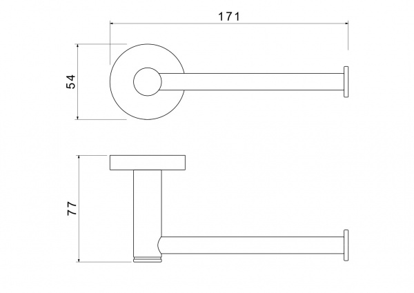 Бумагодержатель без крышки матовое золото Aquatek AQ4108BG