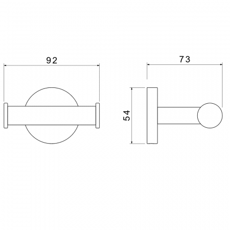 Крючок двойной матовое золото Aquatek AQ4202BG