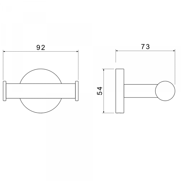 Крючок двойной матовое золото Aquatek AQ4202BG