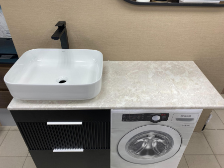 Столешница 120*50(55) бежевая отверстие слева