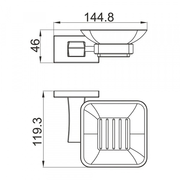 Мыльница пристенная Gappo оружейная сталь