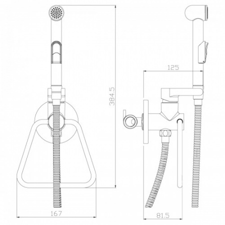 Смеситель скрытого монтажа хром Rossinka X25-55 