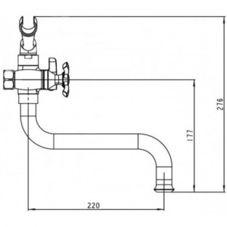 Смеситель ванны хром Kaiser  11255