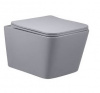 Унитаз подвесной серый матовый безободковый  VT1 12MG