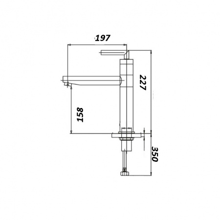 Смеситель кухни хром Latora Lux  1151LL