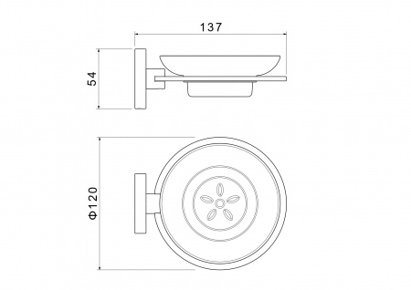 Мыльница стеклянная матовое золото Aquatek AQ4203BG