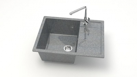 Мойка 645 кварц темно-серый 