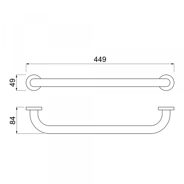 Поручень для ванны 45см матовое золото Aquatek AQ4995BG