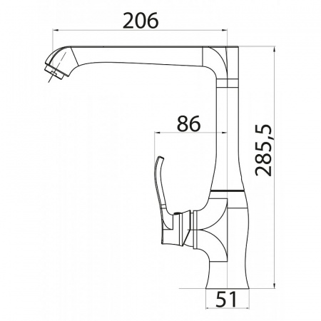 Смеситель кухни хром BelBagno LAM-CRM