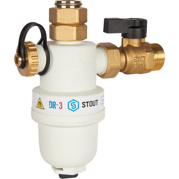 Шламоотделитель Stout с магнитом для настенных котлов 3/4"