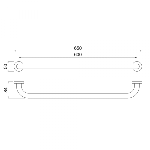 Поручень для ванны 65см матовое золото Aquatek AQ4996BG