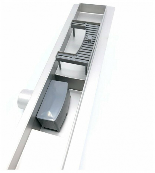 Трап-лоток 70*350 D40/50 решетка нержавеющая сталь