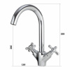 Смеситель кухни хром Latora Lux  2135LL