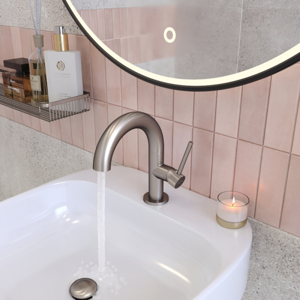 Смеситель раковины оружейная сталь Elghansa 1637181-Gun