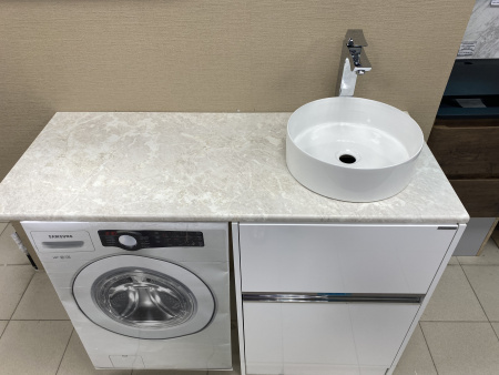 Столешница 120*50(55) бежевая отверстие справа