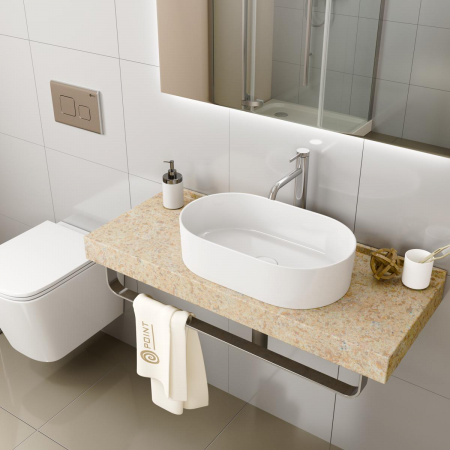 Раковина 530 накладная Point белая PN43061