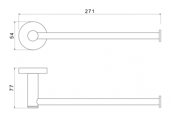 Полотенцедержатель сатовое золото Aquatek AQ4119BG